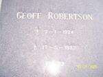 ROBERTSON Geoff 1924-1992