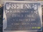 SCHENK Ester Emilie 1915-1984