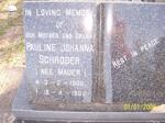SCHRODER Pauline Johanna nee MAUER 1908-1980