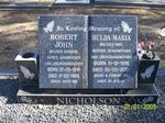 NICHOLSON Robert John 1916-1993 & Hulda Maria 1916-2001