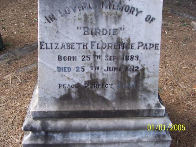 PAPE Elizabeth Florence 1883-1912