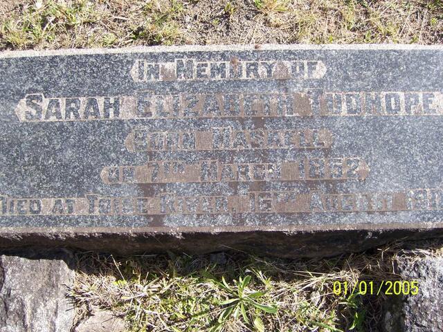 TUDHOPE Sarah Elizabeth nee MASKELL 1852-190?