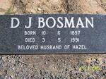 BOSMAN D.J. 1897-1991