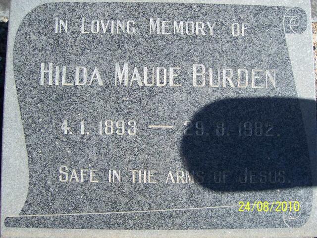 BURDEN Hilda Maude 1893-1982