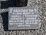 FRIEDRICHS Herman Heinrich 1920-2005 & Stephanie Rosaria 1920-2001