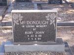 McDONOUGH Rory John 1966-1985