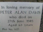 DAVIS Peter Alan -1985