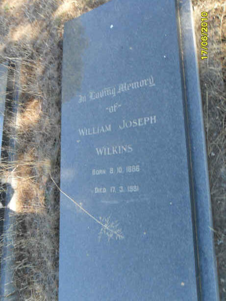 WILKINS William Joseph 1886-1981