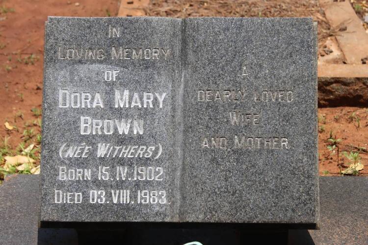 BROWN Dora Mary nee WITHERS 1902-1983