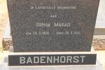 BADENHORST Sophia Marais 1920-1970