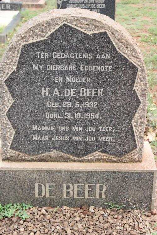 BEER H.A., de 1932-1954