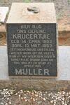 MULLER Krugertjie 1952-1953