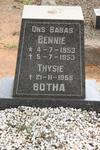 BOTHA Bennie 1953-1953 :: BOTHA Thysie 1953-1955