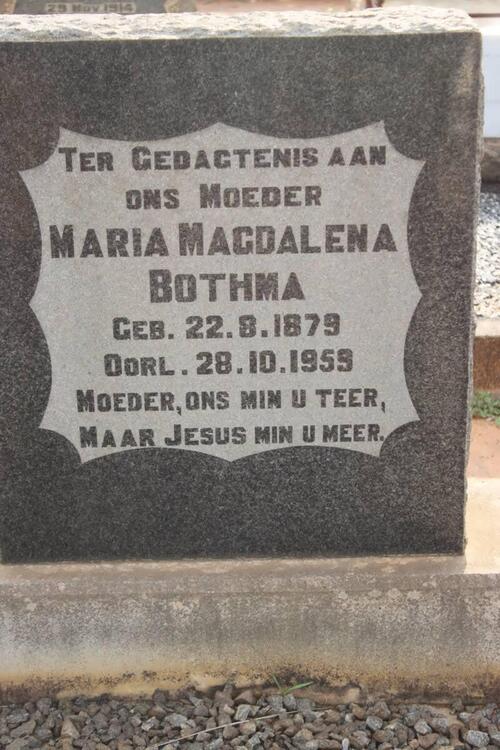 BOTHMA Maria Magdalena 1879-1959