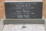 MIENIE Pieter W.A. 1924-1979 & Dina Maria 1927-2002
