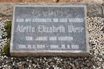 WIESE Aletta Elizabeth nee VAN VUUREN 1894-1951