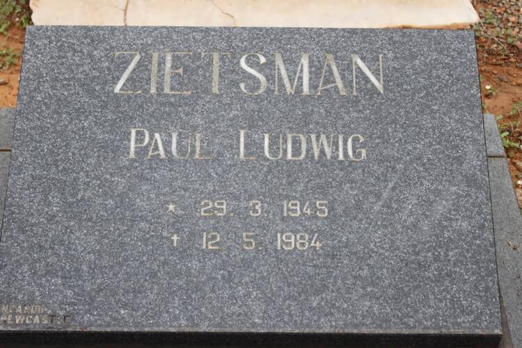 ZIETSMAN Paul Ludwig 1945-1984