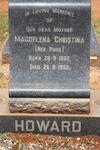 HOWARD Magdelena Christina  nee RODE 1882-1959