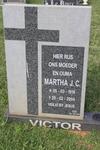 VICTOR Martha J.C. 1918-2004