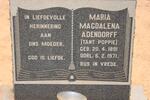 ADENDORFF Maria Magdalena 1891-1971