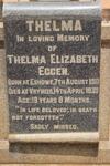 EGGEN Thelma Elizabeth 1910-1930