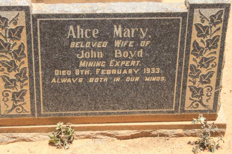 BOYD Alice Mary -1933