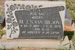 BILJON M.J.S., van 1897-1979