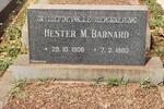 BARNARD Hester M. 1906-1980