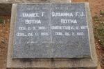 BOTHA Daniel F. 1905-1955 & Susanna F.J. COETZER 1907-1958