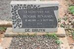 BRUYN Hendrik Benjamin, de 1881-1955