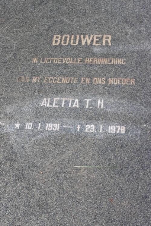 BOUWER Aletta T.H. 1931-1978