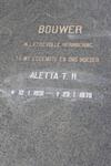 BOUWER Aletta T.H. 1931-1978