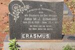ERASMUS Anna M.J. nee LOMBARD 1930-1971