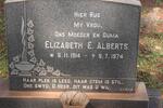 ALBERTS Elizabeth E. 1914-1974