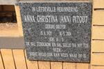 PITOUT Anna Christina nee DREYER 1925-2004