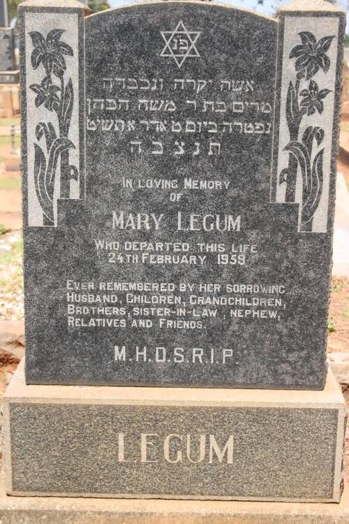 LEGUM Mary -1959
