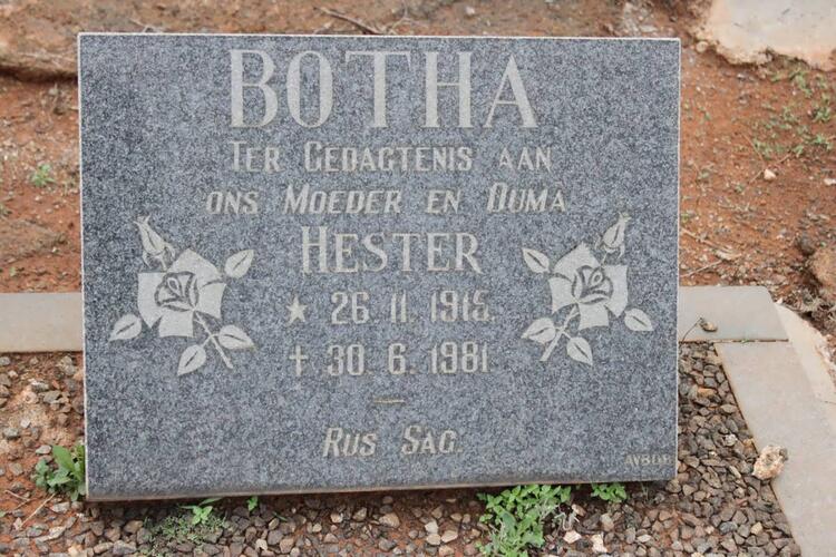 BOTHA Hester 1915-1981