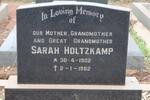 HOLTZKAMP Sarah 1902-1982