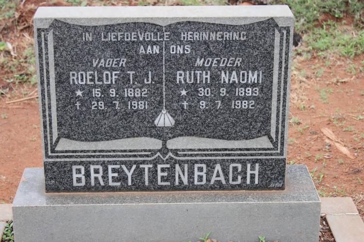 BREYTENBACH Roelof T.J. 1882-1981 & Ruth Naomi 1893-1983