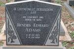 ADAMS Hendry Edward 1925-1989