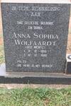 WOLFAARDT Anna Sophia nee MENTZ 1905-1990