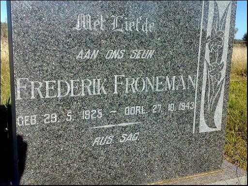 FRONEMAN Frederik 1925-1943