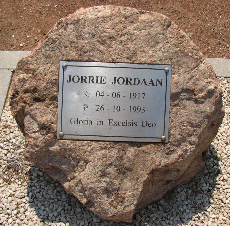 JORDAAN Jorrie 1917-1993