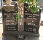 FOURIE Andries Johannes 1921-1995 & J.H. 1926-1995
