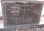 BRUIN Hennie, de 1926-1995
