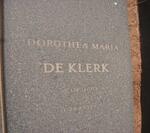 KLERK Dorothea Maria, de 1915-1991