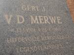 MERWE Gert J., v.d. 1919-1989