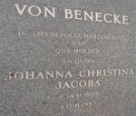 BENECKE Johanna Christina Jacoba, von 1899-1987