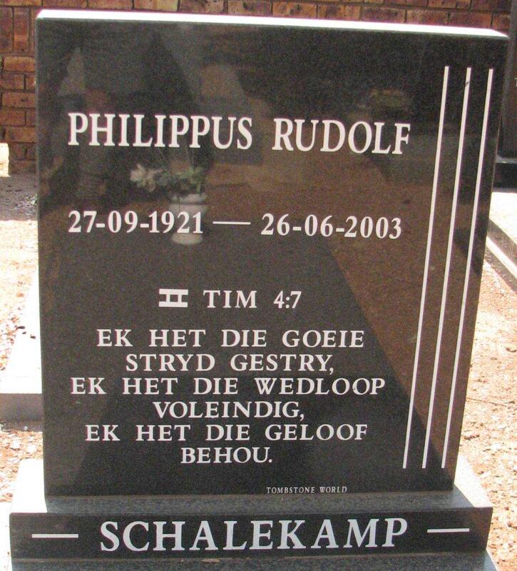 SCHALEKAMP Philippus Rudolf 1921-2003