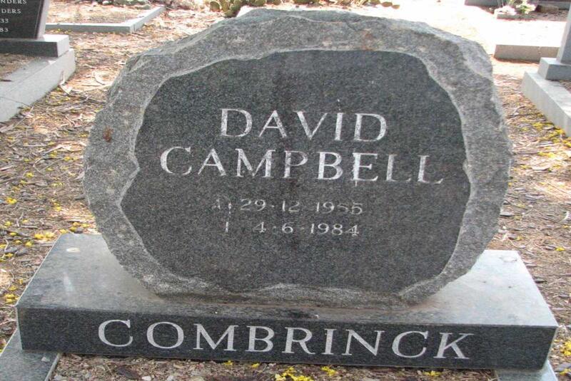 COMBRINCK David Campbell 1955-1984